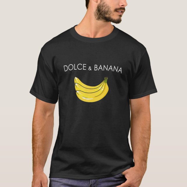 Dolce and Banana Funny Fruit Grafische Niedliche C T-Shirt (Vorderseite)