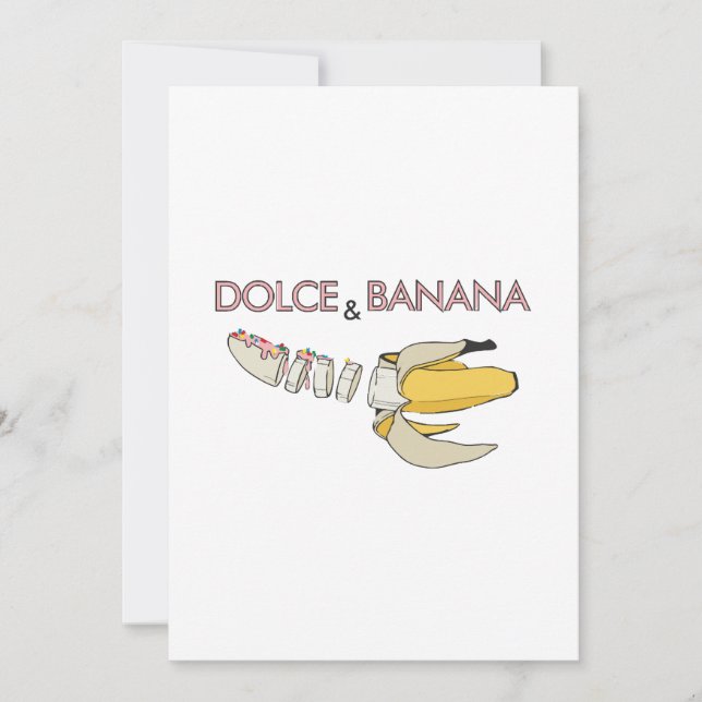 Dolce & Banana Einladung (Vorderseite)