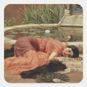 Dolce Far Niente, 1904 Quadratischer Aufkleber