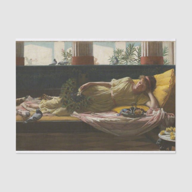 Dolce Far Niente von John William Waterhouse -1880 Seidenpapier (Vorderseite)
