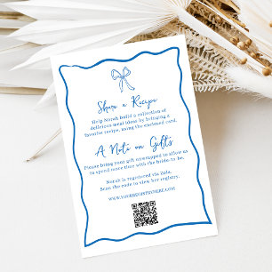 Dolce Vita Brautparty Registry & Rezept Begleitkarte