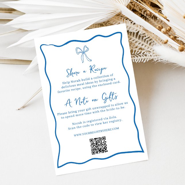 Dolce Vita Brautparty Registry & Rezept Begleitkarte (Von Creator hochgeladen)