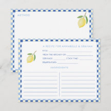Dolce Vita Geometric Brautparty Rezept Card