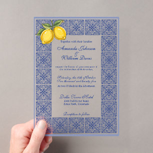 Dolce Vita - Hochzeiten von italienischen Tiles un Acryleinladungen