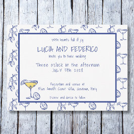 Dolce Vita Limoncello Italienische Hochzeit Einladung