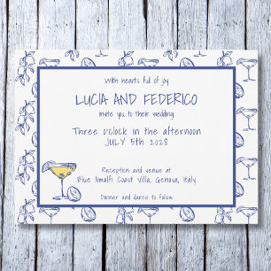 Dolce Vita Limoncello Italienische Hochzeit Einladung