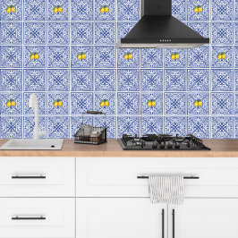 Dolce Vita Meditarrean Blue & Lemons Italian Tiles Tapete