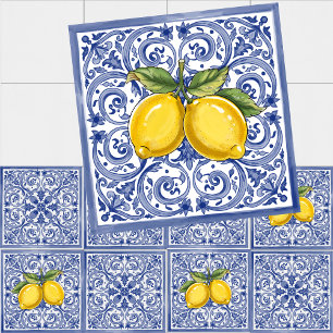 Dolce Vita Meditarrean Blue & Lemons italienische  Fliese