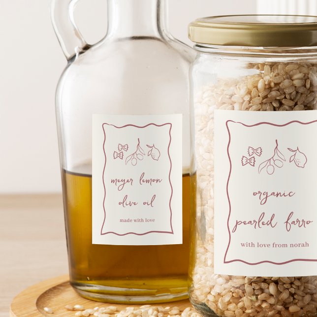 Dolce Vita Wavy Stripe Italian Lebensmitteletikett (Von Creator hochgeladen)