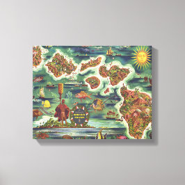 Dole Map of Hawaii 1950 ・ Joseph Feher Oil Paint Leinwanddruck