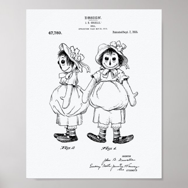 Doll 1915 Weißbuch über Patentkunst Poster (Vorne)