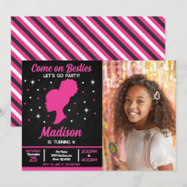 Doll Besties Fashion Party Photo Birthday  Einladung