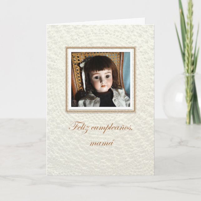 Doll Frances mamá/Mutter zum Geburtstag Karte (Vorderseite)