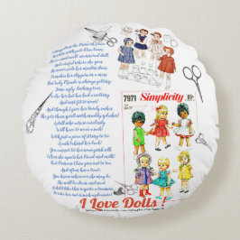 "Doll Maker" Rundes Kissen