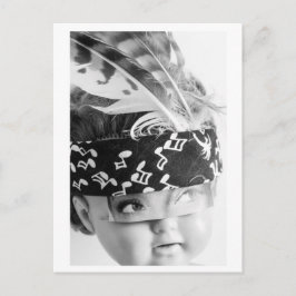 Doll portrait Indian - Mudhead Postkarte