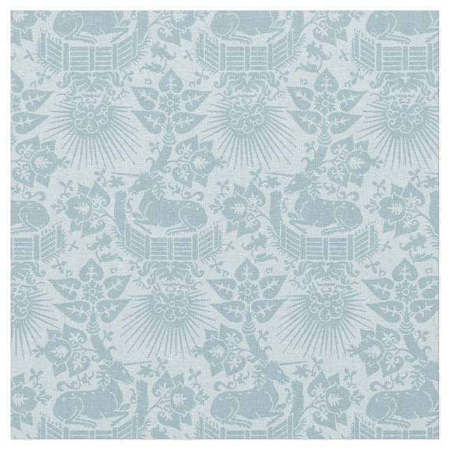 Doll Scale Renaissance Unicorn Garden, Sky Blue Stoff (Nahaufnahme)