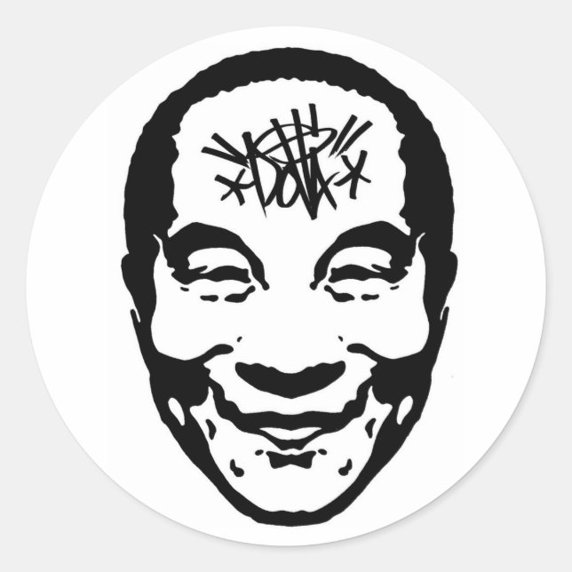 Dolla Lama Runder Aufkleber (Vorderseite)