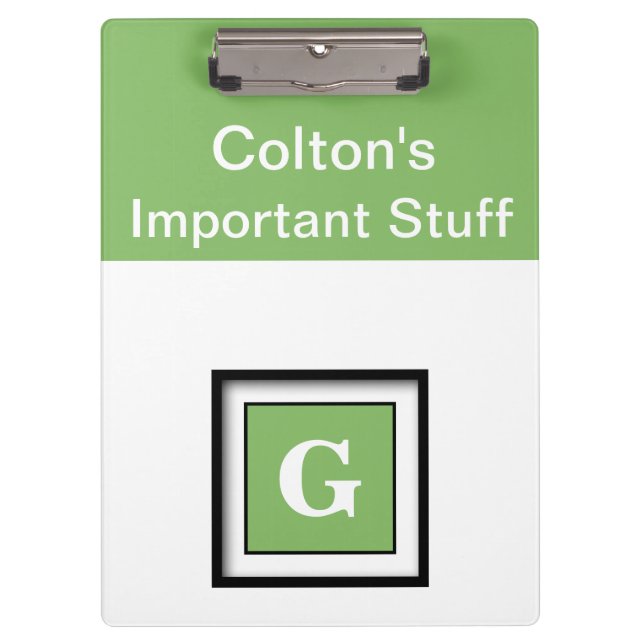 Dollar Bill Top monochromatisch Klemmbrett (Vorderseite)