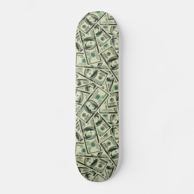 Dollar bills Money Skateboard (Vorderseite)