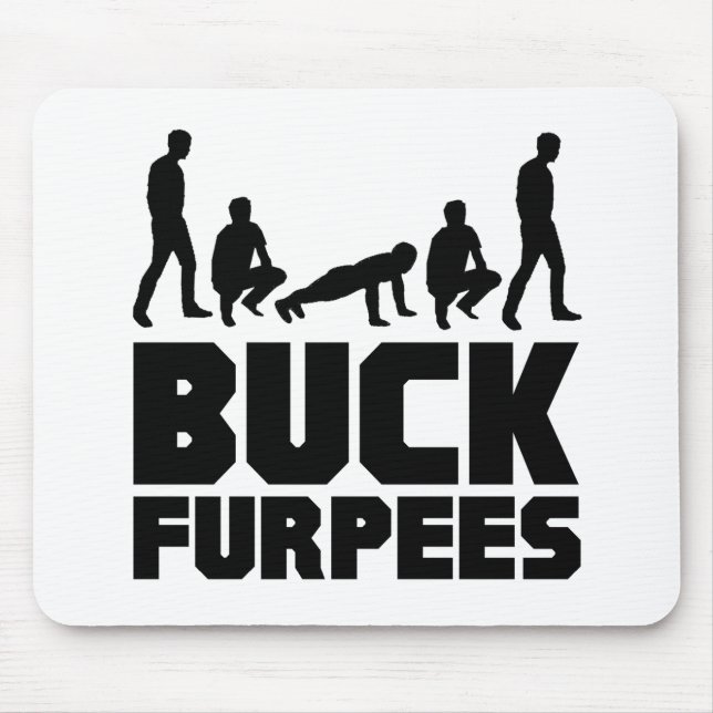 Dollar Furpees -- Burpees Fitness Mousepad (Vorne)