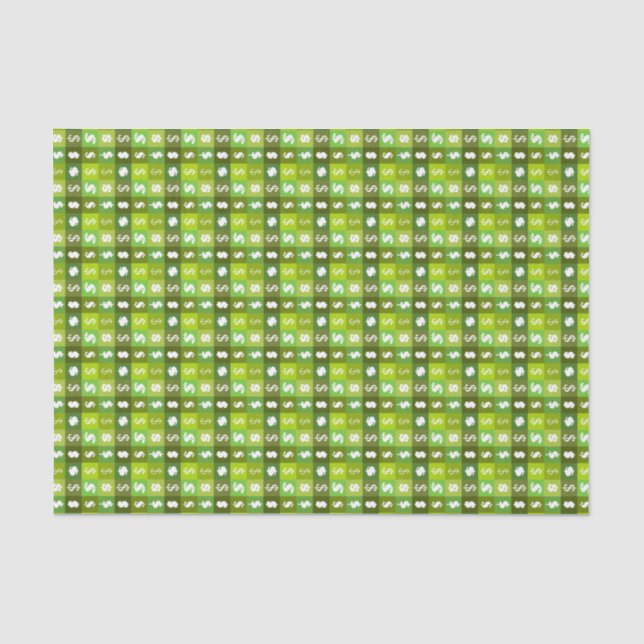 Dollar-Geldzeichen-Muster Seidenpapier (Vorderseite)