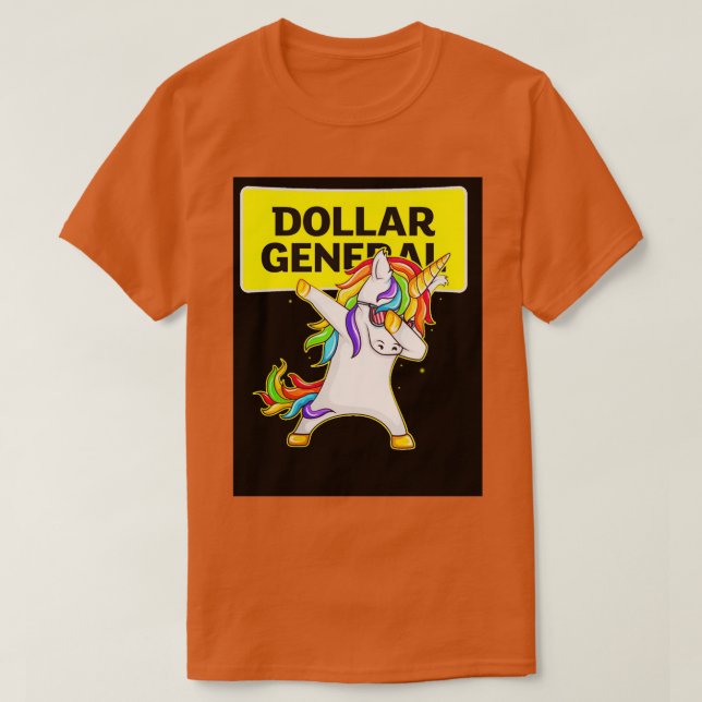 Dollar General Dollar General Unicorn Dabbing Unis T-Shirt (Design vorne)