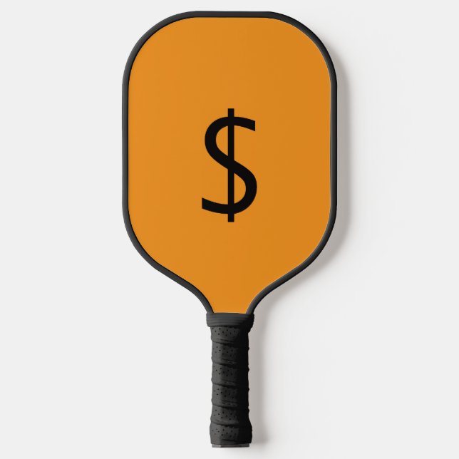 Dollar $ign Orange  Pickleball Schläger (Vorderseite)