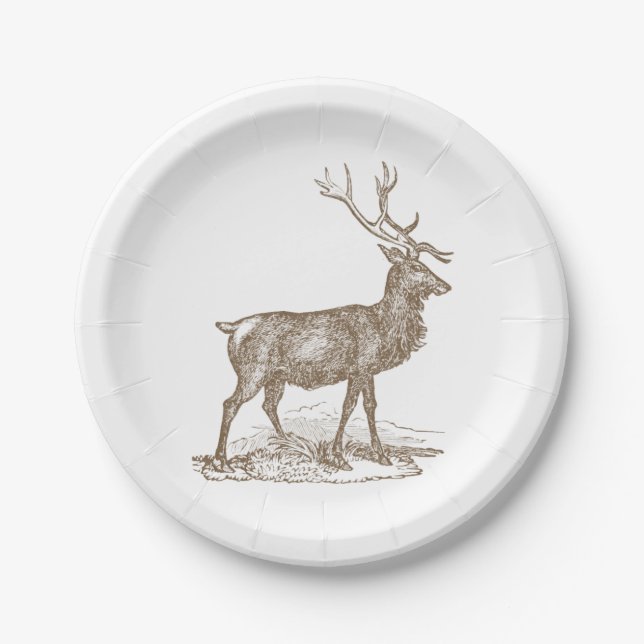 Dollar-Maultierhirsch-Briefbeschwerer-Art Pappteller (Vorderseite)