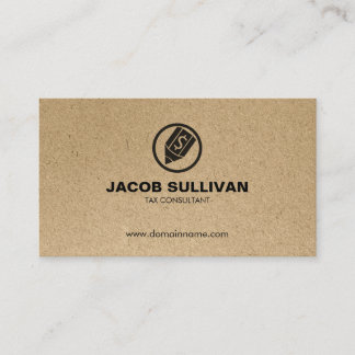 Dollar Pen Icon Tax Finance Visitenkarte