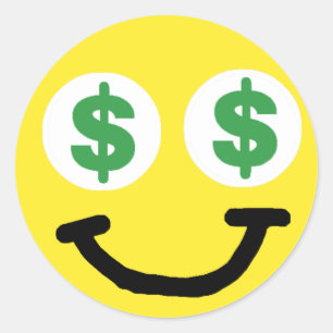 Dollar-Schildkröte Runder Aufkleber