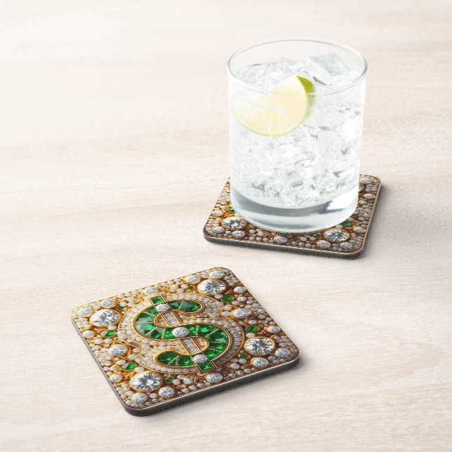 Dollar Sign Beverage Coaster Getränkeuntersetzer (Rechte Seite)
