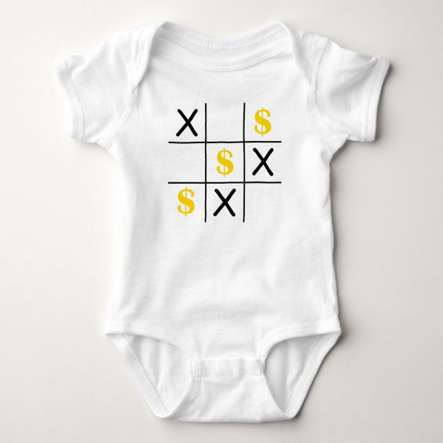 Dollar Tic Tac Toe Baby Strampler (Vorderseite)