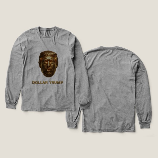 Dollar Trump Tri-Blend Shirt (Design Vorderseite & Rückseite)