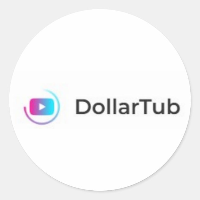 DOLLAR TUB RUNDER AUFKLEBER (Vorderseite)