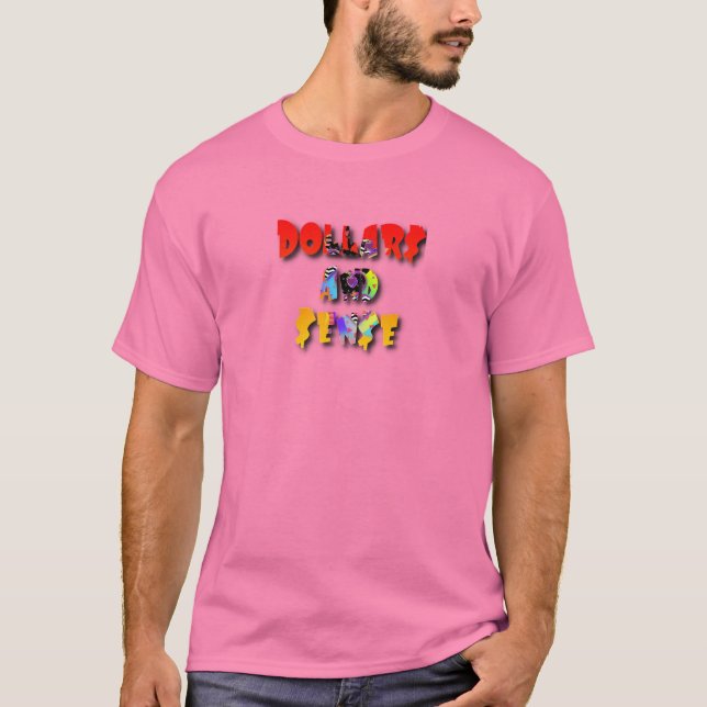 Dollar$ Und $en$e Männer Rosa   T-Shirt (Vorderseite)