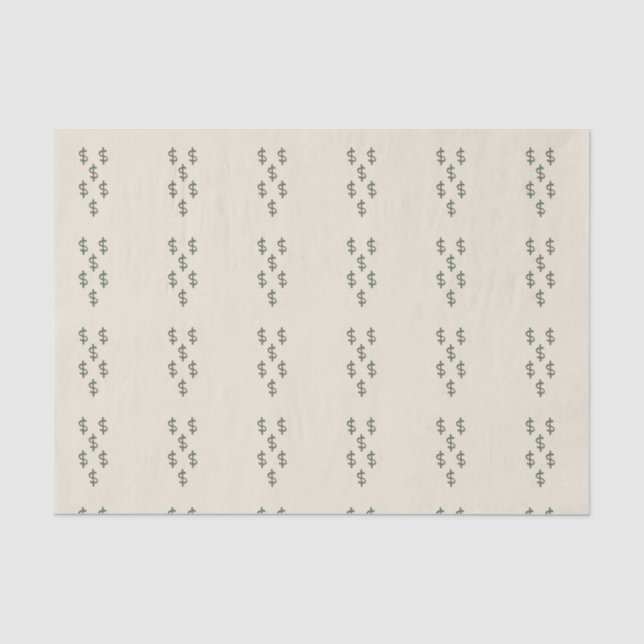 Dollar-Zeichen auf Beige Seidenpapier (Vorderseite)