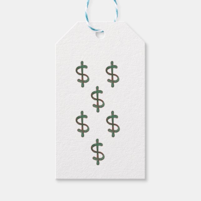 Dollar-Zeichen Geschenkanhänger (Vorderseite)