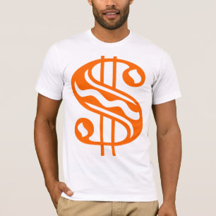 Dollar-Zeichen - Orange T-Shirt