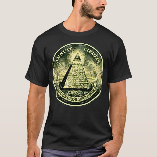 Dollars, die Augensymbol-Pyramidentriang T-Shirt (Vorderseite)
