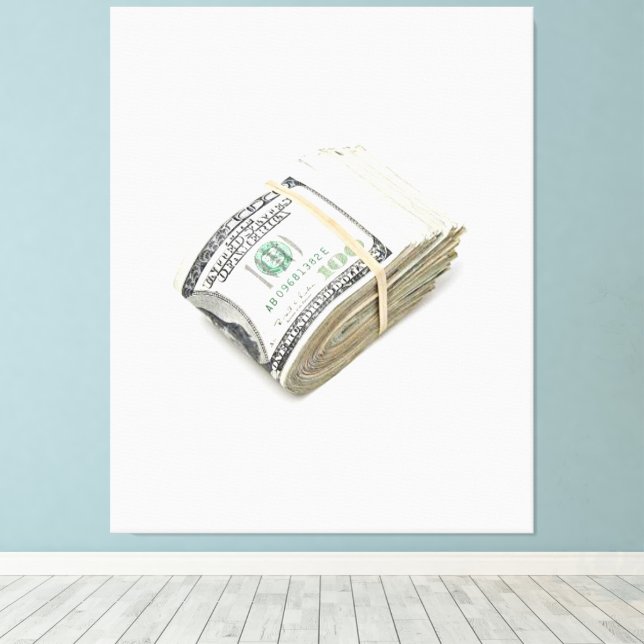 Dollars Leinwanddruck (Insitu (Holzboden))