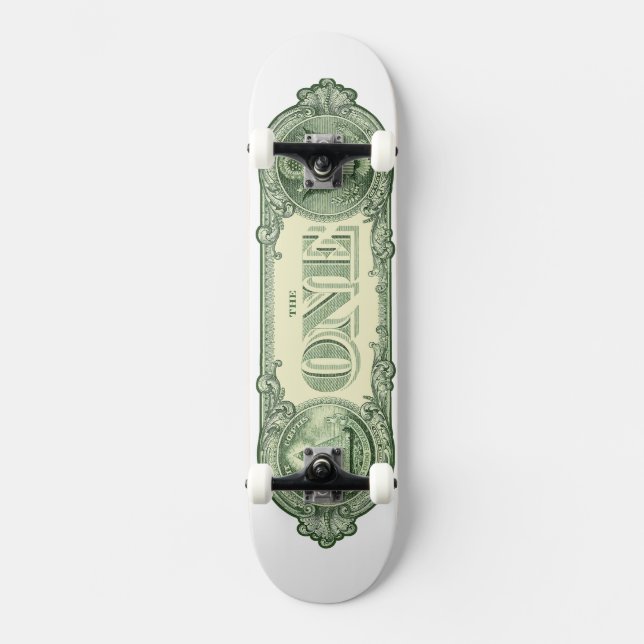 Dollarschein-Skateboard Skateboard (Vorderseite)