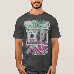 Dollarsignatur-T - Shirt mit nachdenklich-provozie