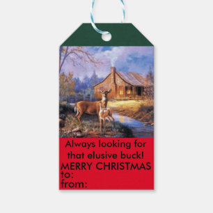 Dollarweihnachtsgeschenkumbau der Rotwildjäger Geschenkanhänger