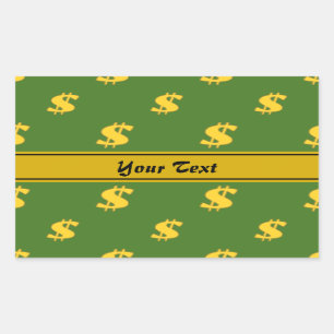 Dollarzeichen-Aufkleber Rechteckiger Aufkleber