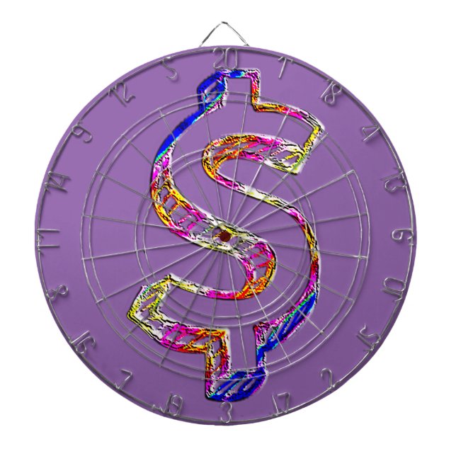 Dollarzeichen Dartscheibe (vorne)