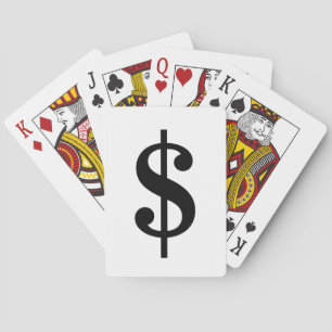 Dollarzeichen   Einfache klassische Alphabet Spielkarten