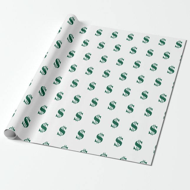 Dollarzeichen Geschenkpapier (Ungerollt)