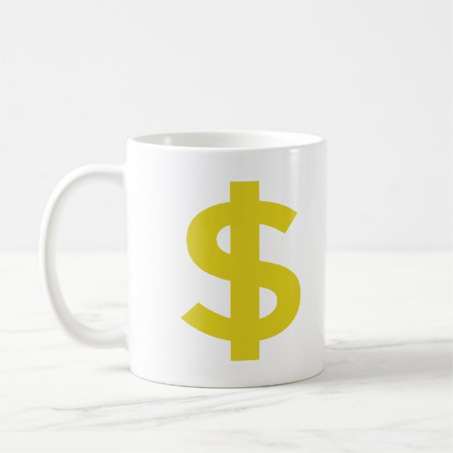 Dollarzeichen Kaffeetasse (Links)