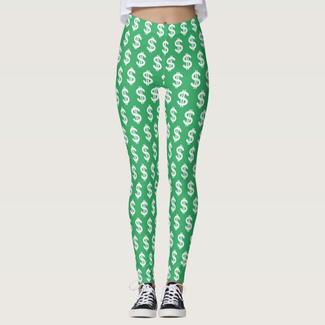 Dollarzeichen Leggings (Vorderseite)