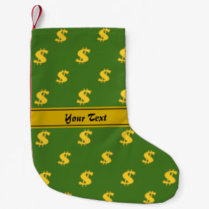 Dollarzeichen-Muster Kleiner Weihnachtsstrumpf
